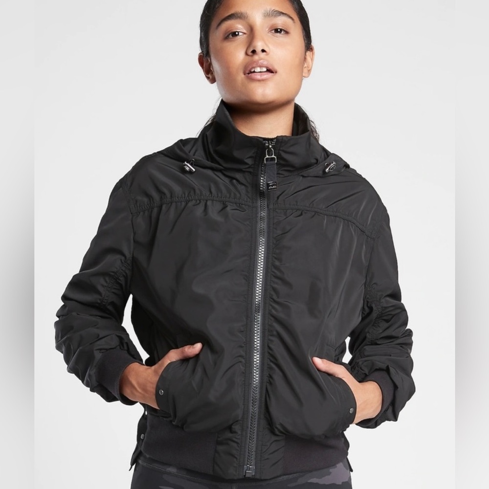 Athleta Point Reyes Bomber Jacket - Small Women’s - Black - TOP RATED
